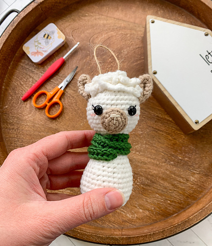 85 Free Crochet Farm Animals Patterns 46 Llama Ornament Free Crochet Pattern