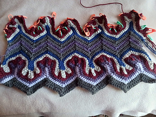 Second repeat, Row 9 completed