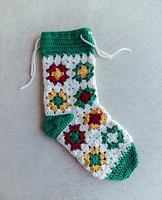 Granny Square Christmas Stocking