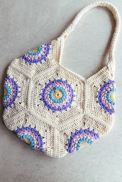 Hexagon Granny Square Bag