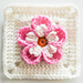 Hibiscus Flower Granny Square pattern 