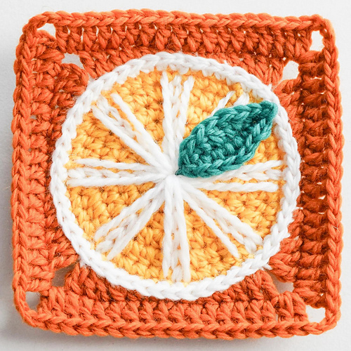 Orange Granny Square