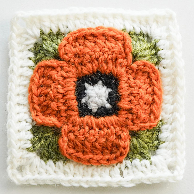 Poppy Granny Square