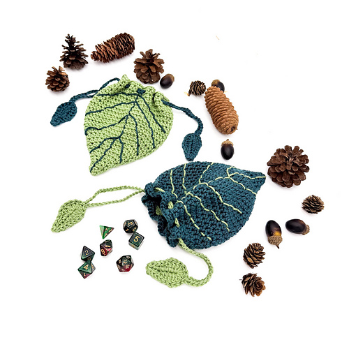 Linden Leaf Druid Dice Pouch