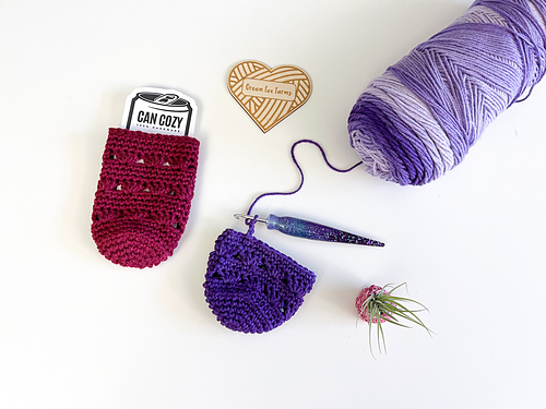 Ravelry: Sweet Stripes Can and Bottle Cozy pattern by Lisa M Fox