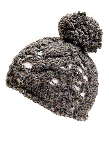 Lue med kabelstrikk og blonder - The TOFT Alpaca Shop