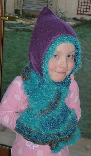 Child's Fleece-Lined Hat-Scarf with Pockets photo 1