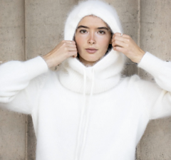 Cagoule ou capuche à tricoter en Angora Anny Blatt
