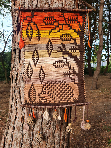 Falling Leaves Woodland Wall Hanging