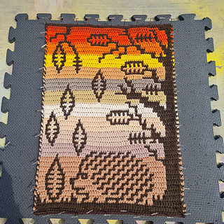 Falling leaves woodland wall hanging by Hookanory - blocking!