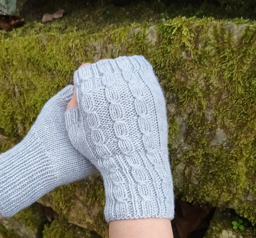 Cable Fingerless Mittens