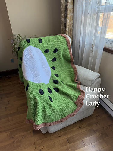 Kiwi Sirkelpledd - HappyCrochetLady by Rachel Paul