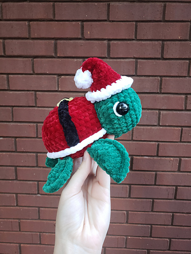 Santa Christmas Turtle - Megan Fetzer