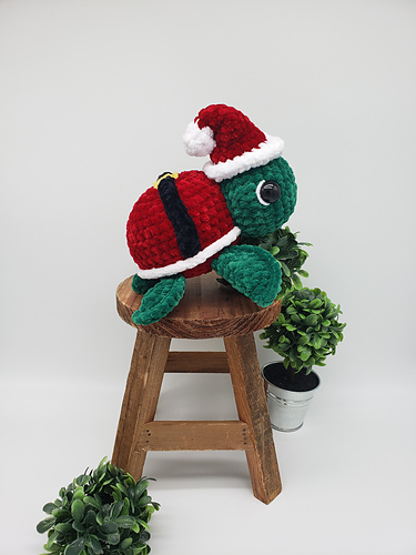 Santa Christmas Turtle - Megan Fetzer