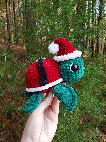 Santa Christmas Turtle - Megan Fetzer
