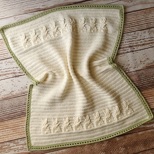 Ravelry Snuggle Bunny Baby Blanket pattern by Heather J Anderson