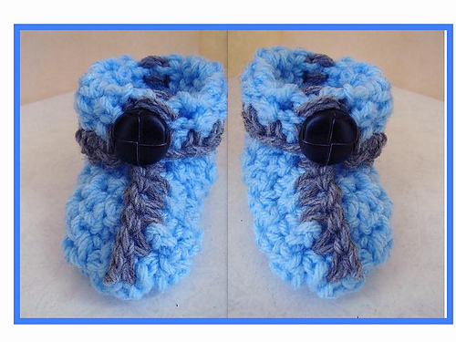 BABY BOY CROCHET BOOTIES photo 2