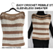 Pebble stripe sleeveless top pattern 