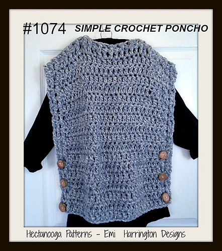1074-SIMPLE WRAP PONCHO photo 2