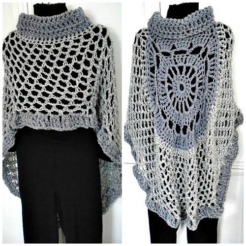 1128yt- Marly Asymmetrical Poncho photo 6