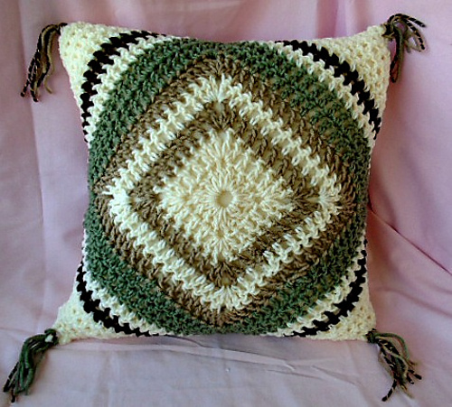 1145yt- Granny Square Pillow photo 3