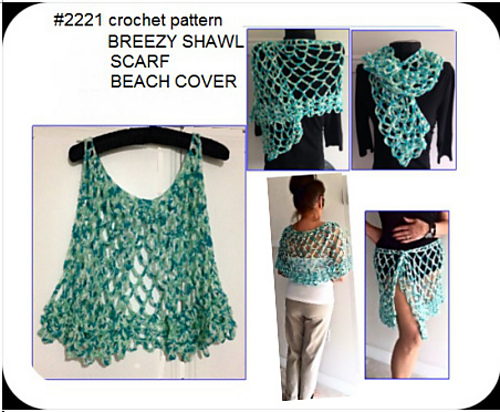 2221yt- BREEZY Rectangle Shawl photo 9
