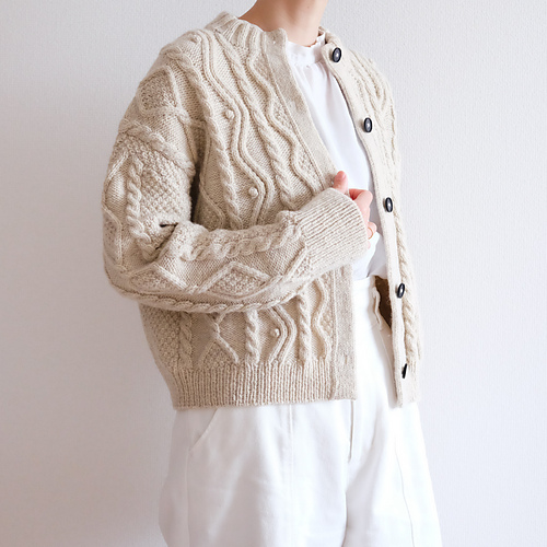 fluffwear / Diamond Aran sweater 4y（新品 FLUFF WEAR diamond