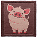 Farm Piggy Colorwork Square pattern 