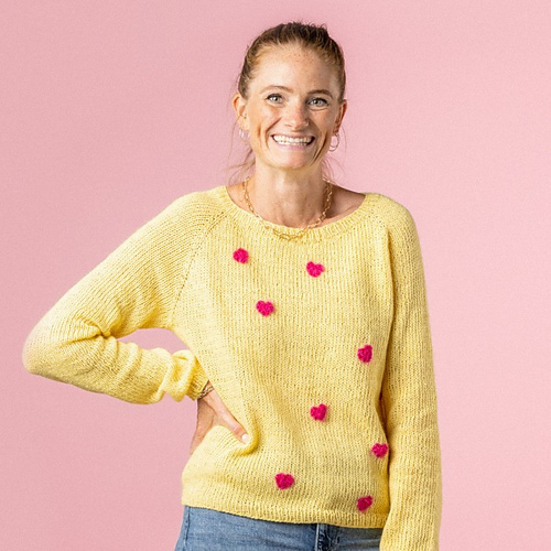 Ravelry Pink Heart Sweater pattern by Irene Rasch