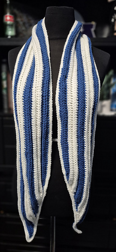 Premier Yarns Just Yarn Worsted in Classic Blue & Cream