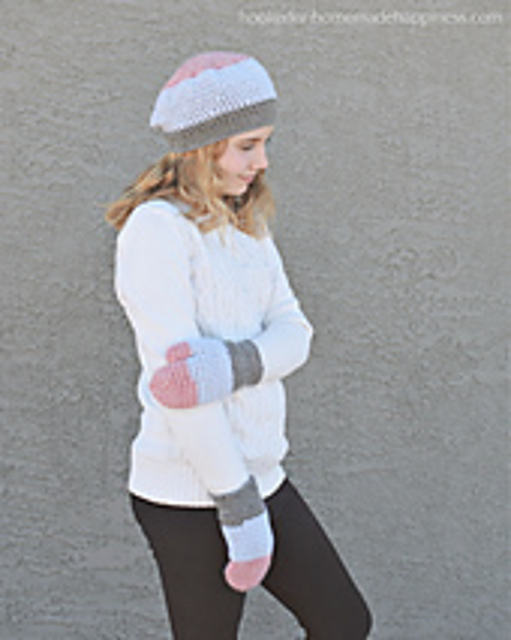 Snow Den Mittens and Beanie