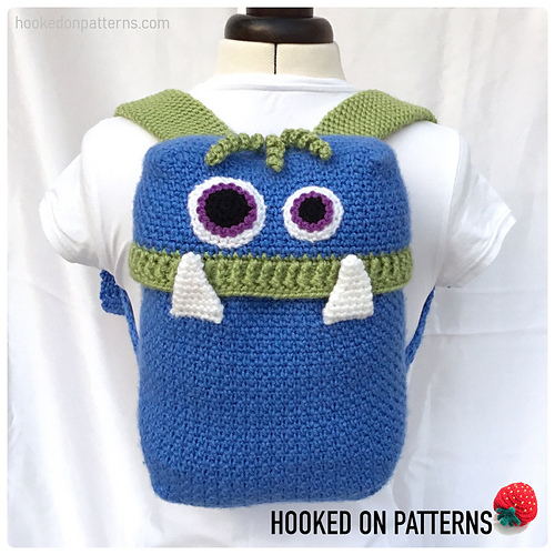 Ravelry Knapsack Monsters Backpack pattern by Ling Ryan