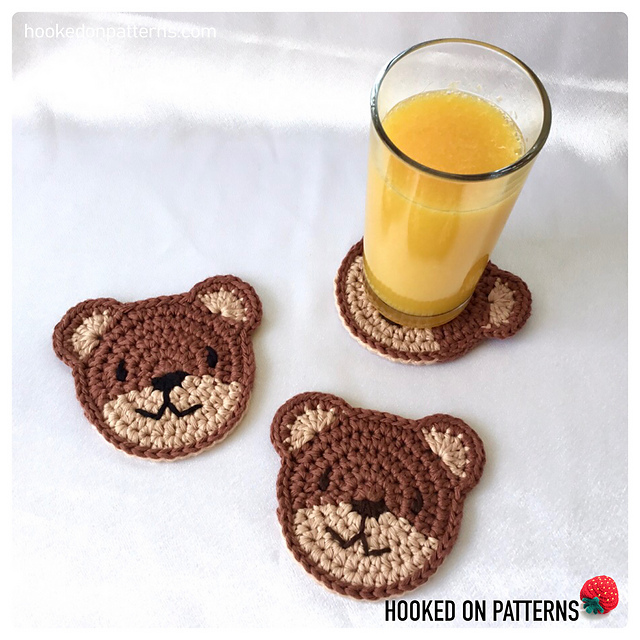 Ravelry Teddy Bear Coasters pattern by Ling Ryan