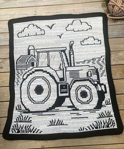 Tractor in Training - Overlay Mosaic Child Blanket