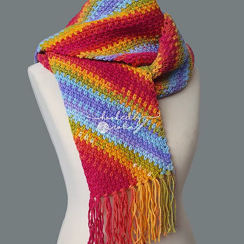 Ravelry: C2C Moss Stitch Scarf pattern by Hooked by Robin