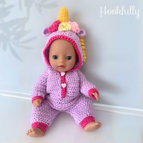 Unicorn baby dolls onesie