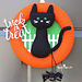 Halloween Black Cat Wreath pattern 