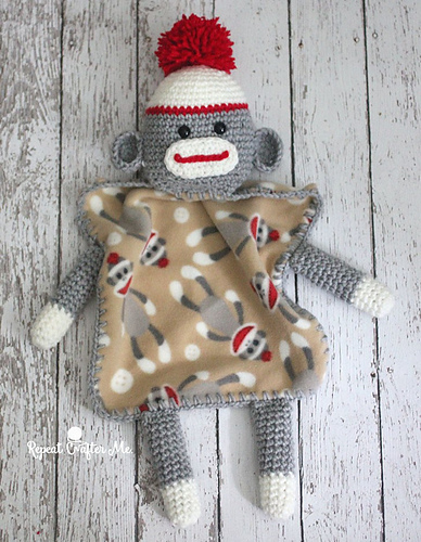 Sock Monkey Lovey Blanket photo 1