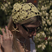 Bandana with Poppies pattern 