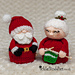 Santa and Mary Christmas pattern