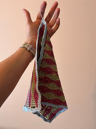 Medium Wave Crochet Washcloth photo 2