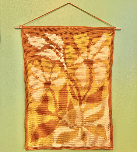 Monochromatic Flower Tapestry
