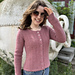 Round Neck Lacy Cable Cardigan