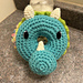 Doughnut Buddy Triceratops pattern 