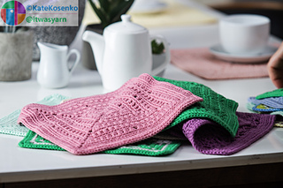 Crochet square dishcloth.