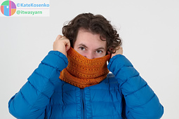 Textured DK crochet cowl, warm neck wrap.