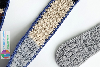 Puff and Alpine stitches crochet texture in Tesselia pattern