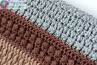 Wide multicolor crochet fabric from Tesselia pattern
