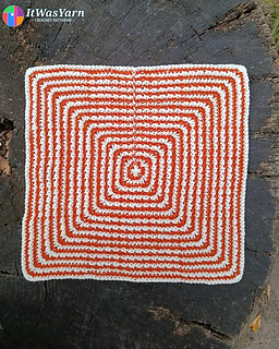 Back of the Ripple crochet square.