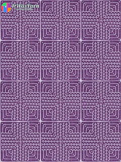 Virtual blanket. Drift overlay mosaic crochet square.
